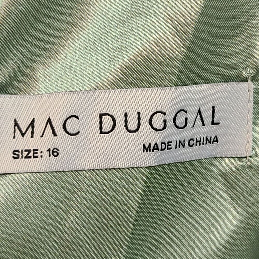 New MAC DUGGAL 11262 Sage Embellished One Shoulder Asymmetrical Gown Wm (16)$598 - Picture 12 of 16